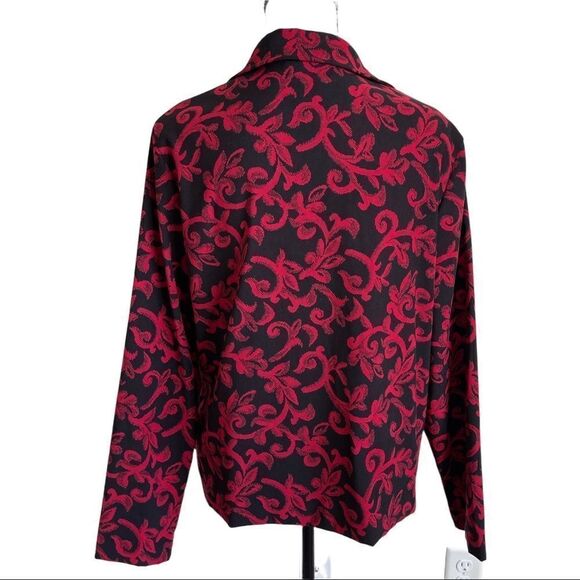 Briggs New York Red and Black Paisley Print Jacket/Shirt - Size Medium‎ - Picture 10 of 10